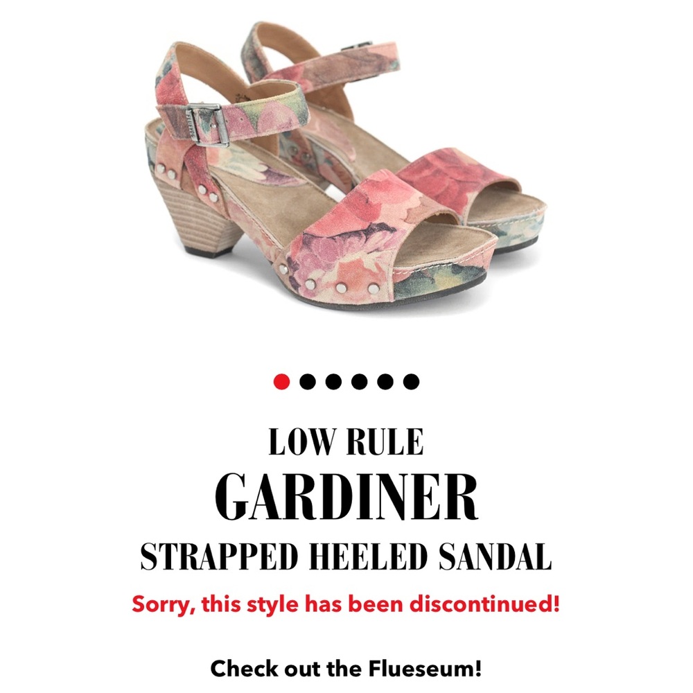 John Fluevog strapped healed sandal - Gardiner Floral sandal